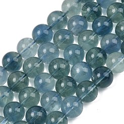 天然ブルーの蛍石ビーズ連売り  スムーズなラウンド  12mm  穴：1mm  約32個/連  15.83''（40.2センチメートル）&nbsp;GG-CBAF158-12mm