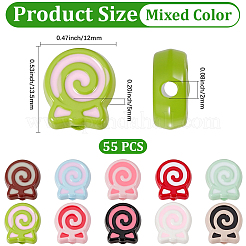 55Pcs Opaque Acrylic Beads&nbsp;OACR-PA0002-20