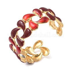Teardrop 304 Stainless Steel Cuff Bangles&nbsp;BJEW-F525-03A-G