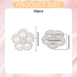 50Pcs Alloy & Resin & Rhinestone Shank Buttons&nbsp;DIY-CA0006-95