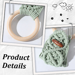 3Pcs 3 Colors Cotton Thread Weave Towel Rack&nbsp;AJEW-GF0011-75