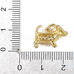 Brass Micro Pave Clear Cubic Zirconia Pendants&nbsp;KK-Z123-08G