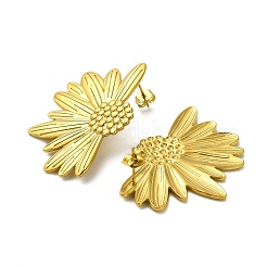 Sunflower 304 Stainless Steel Stud Earrings for Women&nbsp;EJEW-A117-02B-G