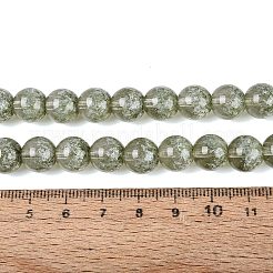 Transparent Half Spray Painted Glass Beads Strands&nbsp;LS-GLAA-Q110-02A-05