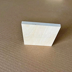 塗装用の未完成の木板  DIYクラフト用品  正方形  ベージュ  10x10x0.4cm&nbsp;WOCR-PW0001-360C