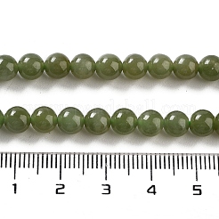天然ネフライト翡翠/和田翡翠ビーズ連売り  ラウンド  6mm  穴：0.7~0.8mm  約108~109個/連  24.09''~24.61''（61.2~62.5センチメートル）&nbsp;G-NH0005-030C