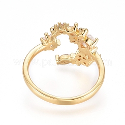 Adjustable Brass Finger Rings&nbsp;X-RJEW-G096-37G