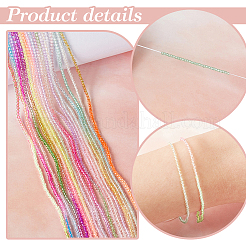 18 Strands 18 Colors Transparent Gradient Color Glass Beads Strands&nbsp;GLAA-PH0002-95
