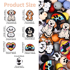 72Pcs 18 Styles Silicone Focal Beads&nbsp;SIL-YW0002-09
