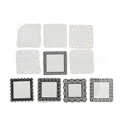 レーステーマの防水ペット装飾ステッカー  正方形  69~70x69~70x0.01mm  10個/セット&nbsp;LS-STIC-U003-02A