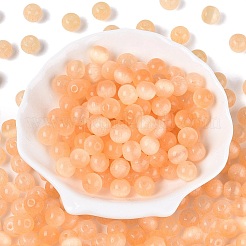 Fgbグレードaドローベンチスタイルガラスシードビーズ  ラウンド  模造キャットアイビーズ  砂茶色  7~7.5mm  穴：1.4~1.5mm  約900個/ポンド&nbsp;SEED-Q040-8MM-15