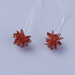 ガラス編みビーズ  花／線香花火  馬の目のチャームから成っています  シエナ  13mm&nbsp;EGLA-L014-21Q