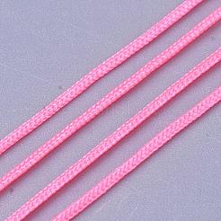 ナイロン編みコード  ジュエリー製作やマクラメ工芸用の中国結び紐  ショッキングピンク  0.8mm  約109.36ヤード（100m）/ロール&nbsp;NWIR-Q008A-F103