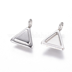Non-Tarnish 304 Stainless Steel Pendant Cabochon Settings&nbsp;X-STAS-F222-023