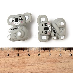 母の日シリコーンビーズ  焦点ビーズ  グレー  コアラ  27x25.5x16.5mm  穴：2.5mm&nbsp;SIL-D014-02B