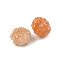 天然のレッドアベンチュリンの彫刻ビーズ  カボチャ  12x8mm  穴：1.4mm&nbsp;GG-CBA02C4-03A