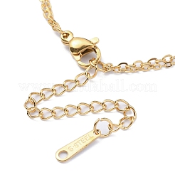 304ステンレススチール製ベアチャームブレスレット（女性用）  ゴールドカラー  6-3/4インチ（17.1cm）&nbsp;BJEW-E092-06G