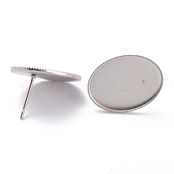 Non-Tarnish 304 Stainless Steel Stud Earring Settings&nbsp;STAS-J032-19