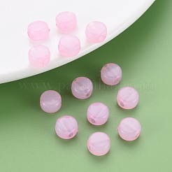 透明なアクリルビーズ  染め  フラットラウンド  パールピンク  8.5x5.5mm  穴：2.5mm  約1774個/500g&nbsp;MACR-S373-05E-10