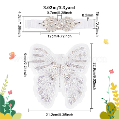 Butterfly Sequin/Paillette Embroidery Lace Applqiues&nbsp;DIY-FG0004-31