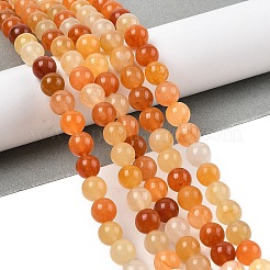 Natural Golden Silk Jade Beads Strands&nbsp;G-N344-01C-01