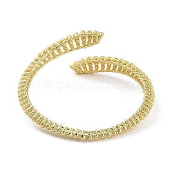 Hollow Snake Brass Micro Pave Cubic Zirconia Cuff Bangles&nbsp;BJEW-D039-05G