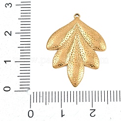 304ステンレスペンダント  葉のチャーム  ゴールドカラー  26x20x2mm  穴：1mm&nbsp;SA-CBA6E67-16G