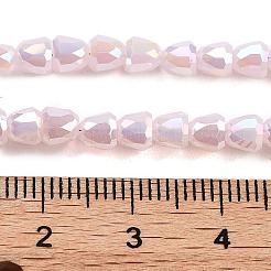 電気メッキガラスビーズセット  多面カット  鐘  ミスティローズ  4x3.5~4mm  穴：1mm  約98個/連  13.70''（34.8センチメートル）&nbsp;EGLA-D030-J4mm-B03