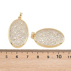 Brass Micro Pave Cubic Zirconia Pendants&nbsp;KK-B157-08G-01