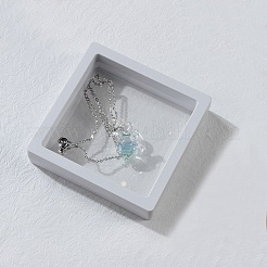 Ocean Handmade Lampwork Heart Pendant 201 Stainless Steel Cable Chain Necklaces&nbsp;WG9777A-04