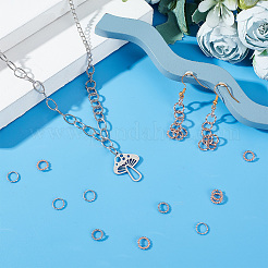 160Pcs 2 Color 304 Stainless Steel Open Jump Rings&nbsp;STAS-DC0005-93