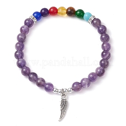 Chakra Round Natural Gemstone Stretch Bracelets&nbsp;BJEW-JB10985