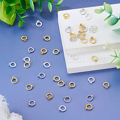 40Pcs 4 Colors Brass Ring Charm Connectors&nbsp;KK-TA0008-48