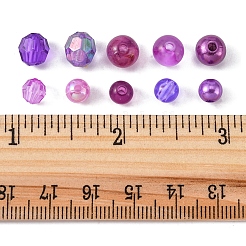 375Pcs 10 Style Round Transparent & Imitation Pearl Acrylic Beads&nbsp;OACR-FS0001-16