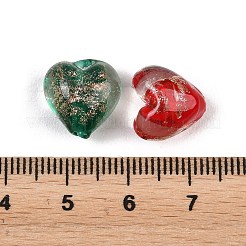 Handmade Gold Sand Lampwork Beads&nbsp;LAMP-T030-02M