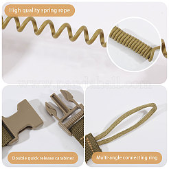 Nylon Outdoor Tactical Spring Lanyard&nbsp;AJEW-WH0752-319A