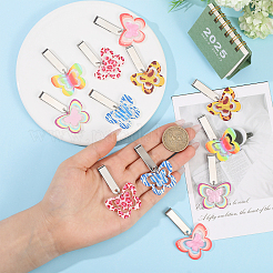 12Pcs 6 Styles Butterfly Acrylic Shoe Charms&nbsp;HJEW-CA00015