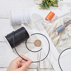 2ロール 2色 PVC管状ソリッド合成ゴムコード  穴がない  白いプラスチックのスプールに巻き  ミックスカラー  2mm  約32.8ヤード（30m）/ロール  1色/ロール&nbsp;OCOR-NB0002-56