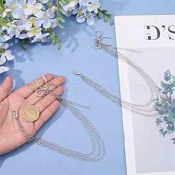 2Pcs Brass Twisted Triple Layer Chains for Jeans Pants&nbsp;HJEW-SP0001-42