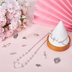 80Pcs 10 Styles Tibetan Style Alloy Connector Charms&nbsp;FIND-SC0007-56