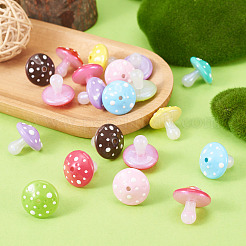 20Pcs UV Plating Opaque Luminous Acrylic Beads&nbsp;OACR-TA0005-13
