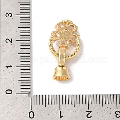 Brass Micro Pave Cubic Zirconia Fold Over Clasps&nbsp;KK-B098-08G-01