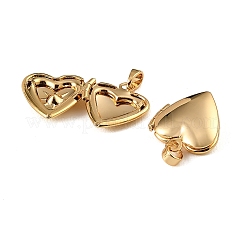 Brass Crystal Rhinestone Locket Pendants&nbsp;KK-CBA7157-07G