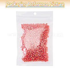 ピカソ ベーキングペイント ガラスシードビーズ  双円錐形  レッドオレンジ  4~4.5x3.5~4mm  穴：0.9~1.2mm&nbsp;SEED-TA0001-62H
