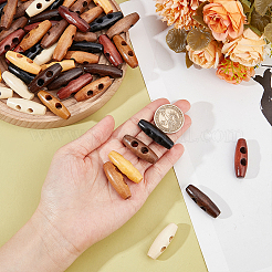 70pcs 7 colors Natural Wood Buttons&nbsp;FIND-NB0005-03B