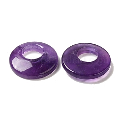 天然石アメジストペンダント  ドーナツ/円盤チャーム  27.5~28x4.5~5.5mm&nbsp;G-T122-76H