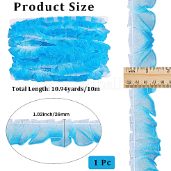 10M Polyester Wrinkle Gradient Lace Trim Ribbon&nbsp;OCOR-CY0002-29A