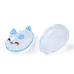 樹脂デコデンカボション  海洋動物シリーズ  ウミウシ  ライトスカイブルー  26x18.5x15mm&nbsp;RESI-I043-04
