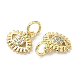 Brass Micro Pave Cubic Zirconia Pendants&nbsp;KK-Q775-05G