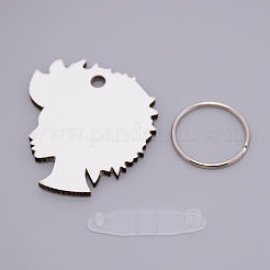 Sublimation Blanks Keychains&nbsp;LS-KEYC-WH0020-08